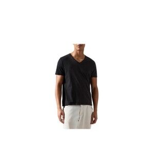 Classic Jersey V-Neck Tee - Black. By ATM